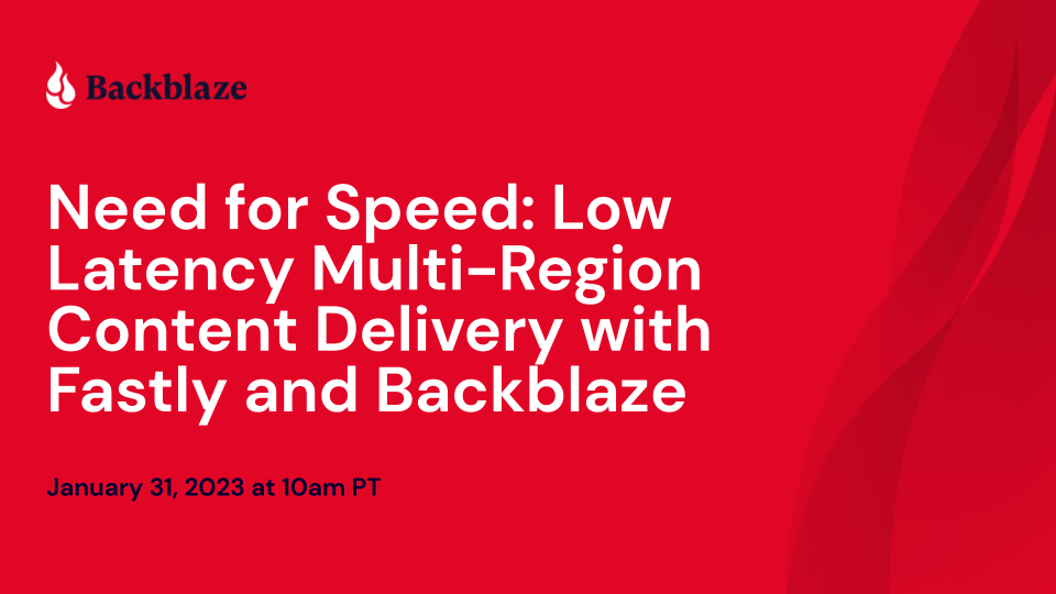Application Storage Webinar - January 31