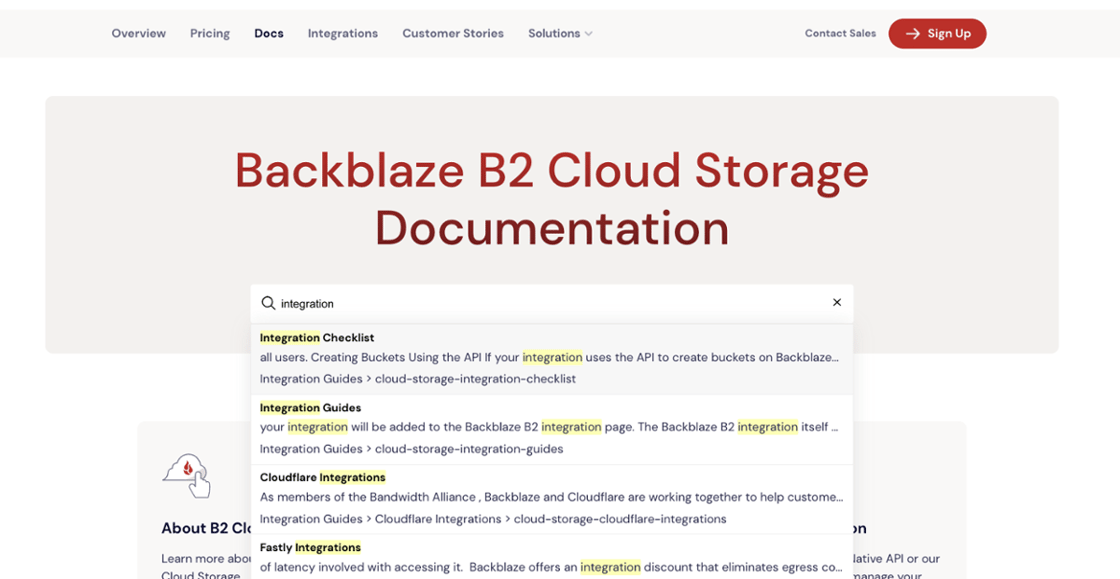 newsletter - B2 Cloud Storage Docs Search Function-1