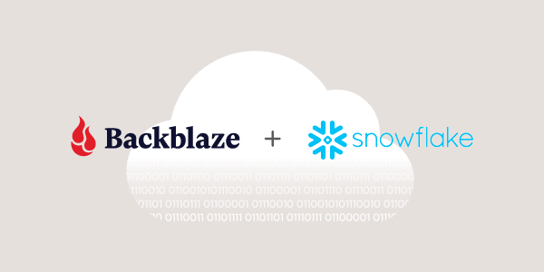 Backblaze B2 and Snowflake